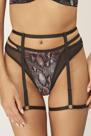 Unikat Zuma Majtki stringi, czarny-wz�r
