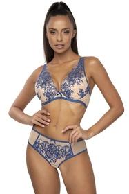 Mat 3804/11/1 Frances Biustonosz push-up, beżowo-granatowy