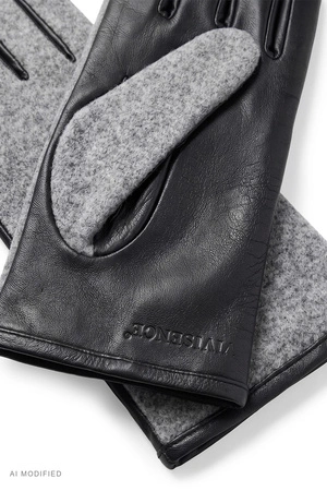 Vivisence 7221 Rękawiczki dzianinowe, grey-black