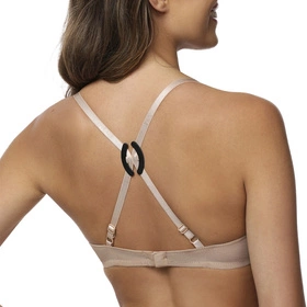 Vivisence 8008 3-pak Akcesoria do biustonosza ściągacz, czarny/ecru/transparent