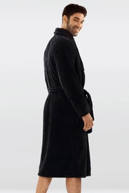 Dkaren 130 Nocna szlafrok, czarny