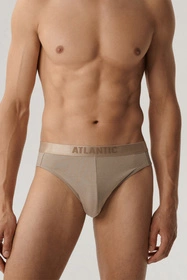 Atlantic 2BMP-013 2-pack Majtki slipy, beżowy