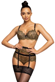 Mat 3703/11 Chelsea Biustonosz push-up, khaki-czarny