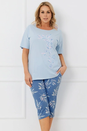 Italian Fashion Erula kr.r. 3/4 sp. Nocna piżama, niebieski/druk