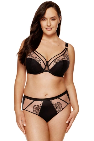 Gorteks Kala/B3 Biustonosz półusztywniany, czarno-beżowy