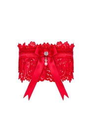 Obsessive Amor Cherris Wyrób pończoszniczy podwiązka, czerwony
