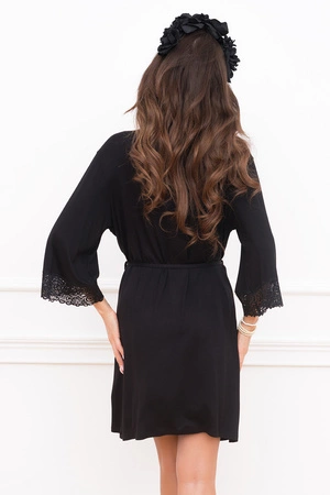 Italian Fashion Inspiracja r.3/4 Nocna szlafrok, czarny