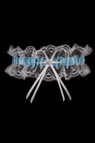 Julimex PW-27 Praga Wyrób pończoszniczy podwiązka, biało-niebieski