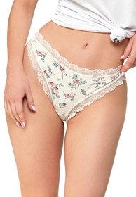 Moraj BCL1900-011/2 pak Majtki stringi, bordo/ecru