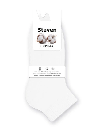 Steven 157 półfrotte Skarpety za kostkę, biały
