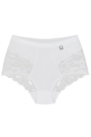 Wol-Bar Diamond 3506 Majtki wysokie figi, biały