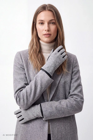 Vivisence 7221 Rękawiczki dzianinowe, grey-black