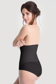 Julimex 141 Mesh Figi wysoka talia Majtki figi modelujące, czarny