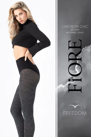 Fiore Chevron Chic 60 DEN G6076 Wyrób pończoszniczy rajstopy, melange