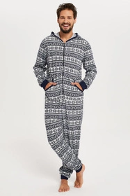 Italian Fashion Alaska Men dł.r. dł.sp. Nocna kombinezon, granat