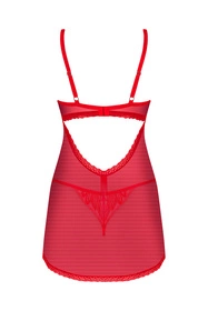 Obsessive Chilisa babydoll Nocna komplet koszulka + stringi, czerwony