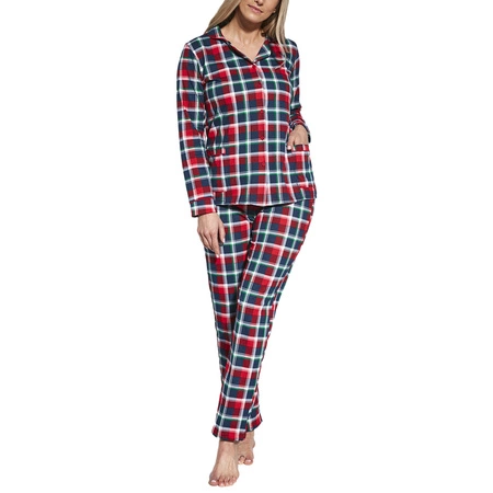 Cornette DR Roxy 482/369 Nocna piżama, czerwony/krata