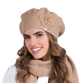 Kamea Justa Nakrycie głowy beret, camel