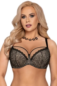 Vena VB-323 MAXI Biustonosz półusztywniany, beż-czarny