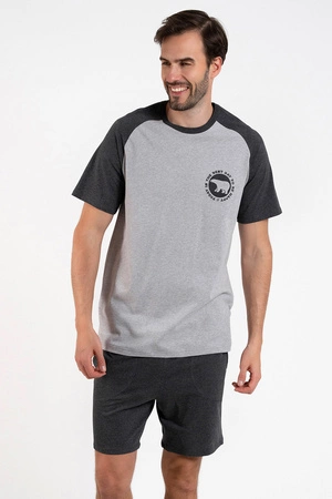 Italian Fashion Morten kr.r. kr.sp. Nocna piżama, melanż/c.melanż