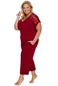 Doctor Nap PB.7259 Nocna piżama, burgundy red