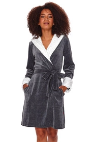 Doctor Nap SDB.7059 Nocna szlafrok, dark grey
