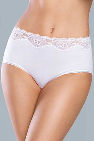 Italian Fashion Cleo maxi Majtki wysokie figi, bia�y