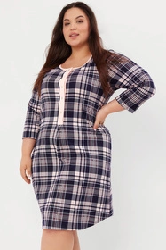 Italian Fashion Dona r.3/4 Nocna koszula, druk/granat