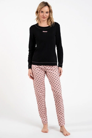 Italian Fashion Bonilla dł.r. dł.sp. Nocna piżama, czarny/druk