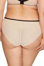 Gorteks Dione/F Majtki figi, kremowo-czarny