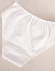 Wol-Bar Eco-Ga Majtki wysokie figi, biały