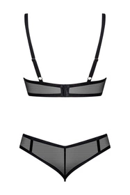 Obsessive Glandez 2-pcs set Nocna komplet biustonosz + stringi, czarny