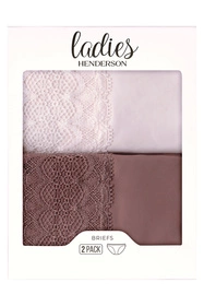 Henderson Polly 2 42826 2-pak Majtki figi, cream/coffe