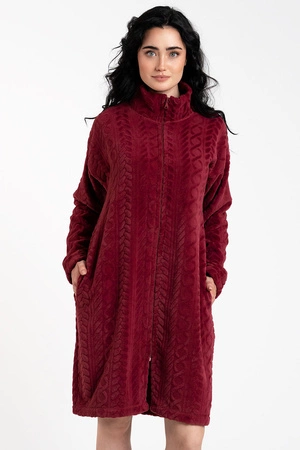 Italian Fashion Rena dł.r. Nocna szlafrok, bordo
