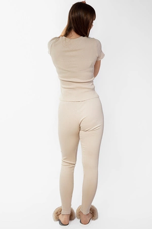 Dkaren Halima-Kpl Komplet legginsy + bluzka, beż