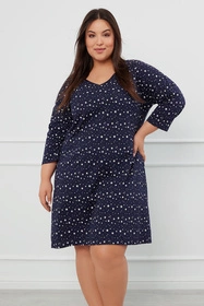 Italian Fashion Libra r.3/4 Nocna koszula, druk/granat