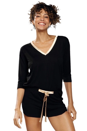 Dkaren Edith Nocna komplet koszulka + szorty, czarny