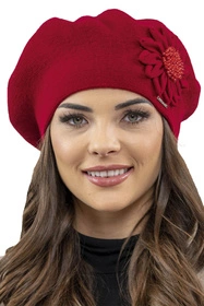 Vivisence 7048 Nakrycie głowy beret, czerwony