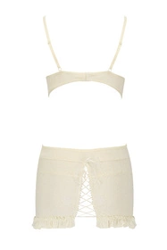 Avanua Bianca chemise Nocna komplet koszulka + stringi, ecru