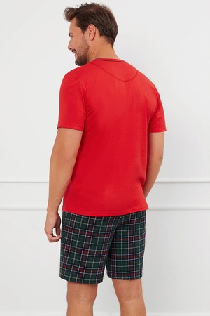 Italian Fashion Fogo kr.r. kr.sp. Nocna piżama, czerwony/druk