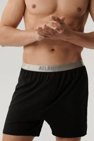 Atlantic BMB-005 Majtki bokserki, czarny