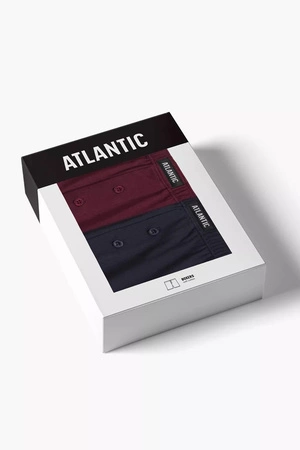 Atlantic 2MBX-054 2-pack Majtki bokserki, bordo/granat