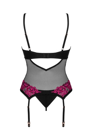 Obsessive Rosenty corset Gorset sexy, czarny