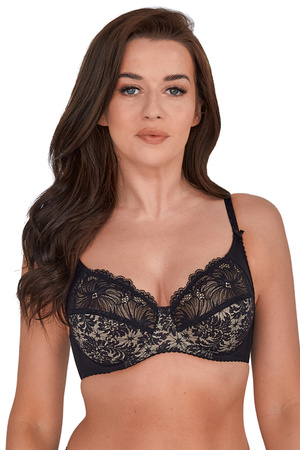 Gaia 534 Chantal Biustonosz mi�kki, czarny a�ur