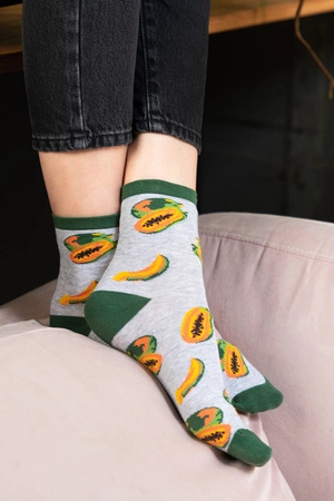 Steven 159-080 Skarpety za kostkę, melanż jasny szary