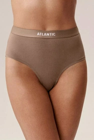 Atlantic 3CLP-009B 3-pack Majtki wysokie figi, ecru/beżowy/ciemnobeżowy
