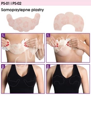 Julimex PS-01 plastry unoszące biust push-up Akcesoria do biustonosza plastry, beżowy jasny