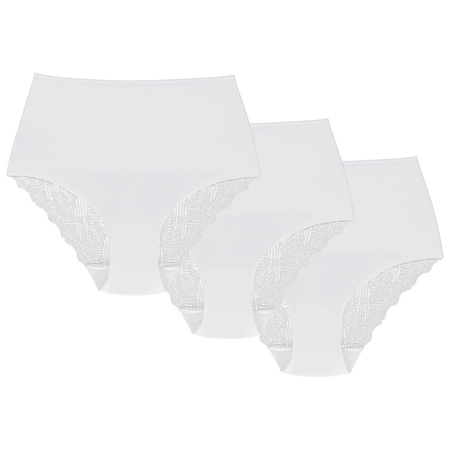 Wol-Bar Promessa 3-pak Majtki wysokie figi, bia�y