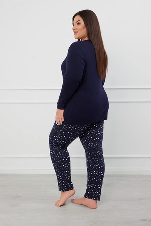 Italian Fashion Libra dł.r. dł.sp. Nocna piżama, granat/druk