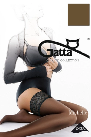 Gatta Michelle 01 Wyrób pończoszniczy pończochy samonośne, beige